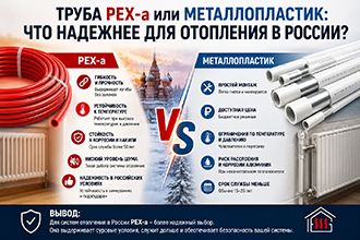 Труба PEX-a или металлопластик: Что надежнее для отопления в России?